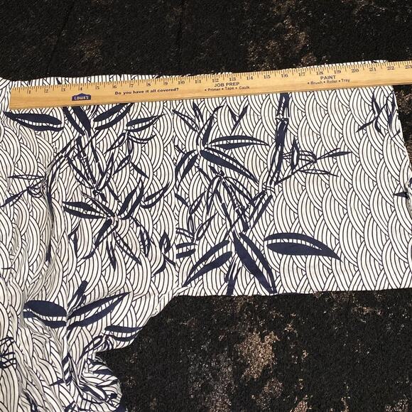 Vintage 1980s Cotton Summer Kimono Yukata Blue White Floral Bamboo Motif Size M - Picture 7 of 12